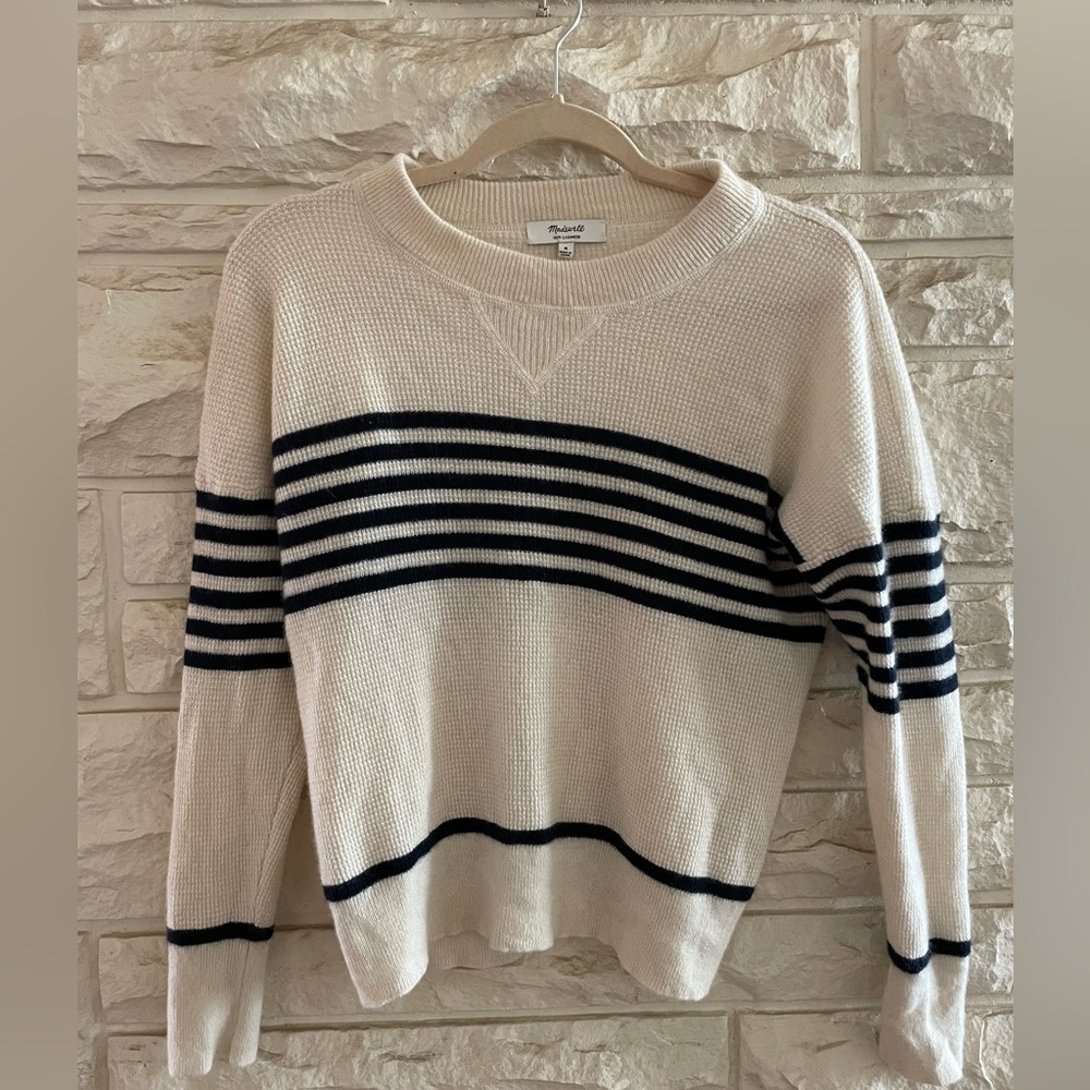 Madewell striped Cashmere Sweater